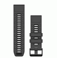 QuickFit 26 mm Watch Bands - Graphite/black silicone - 010-13393-10 - Garmin